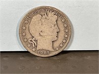1905 Barber half dollar