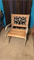 WROUGHT IRON CHAIR 32" TALL 22" X 20"
