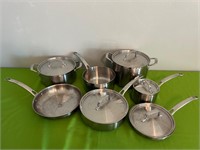12 Piece Tramontina Tri Ply Clad SS Cookware