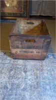 RL BRYANT WOODEN FRUIT CRATE 12" TALL X 18" X 15"