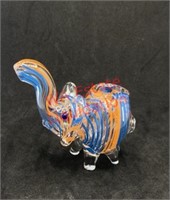 Glass pipe orange and blue elephant (living room)