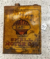Early Shell Imperial Gallon Oil Tin