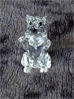 SWAROVSKI Silver Crystal Cat Made in Austria