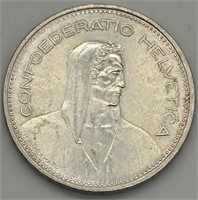 1956 B
5 Swiss Frank Coin