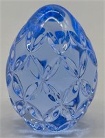 Waterford 
Crystal Blue Egg, Marked
