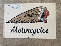 Large Hand Painted Indian Motorcyle Sign