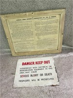 2 Old Safety Signs