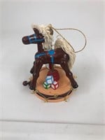 Vintage musical horse ornament