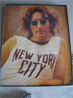 Framed John Lennon photo