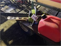 Poulan chainsaw & fuel can