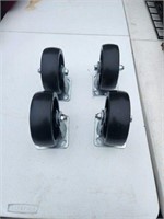 4 Large Industrial caster wheels