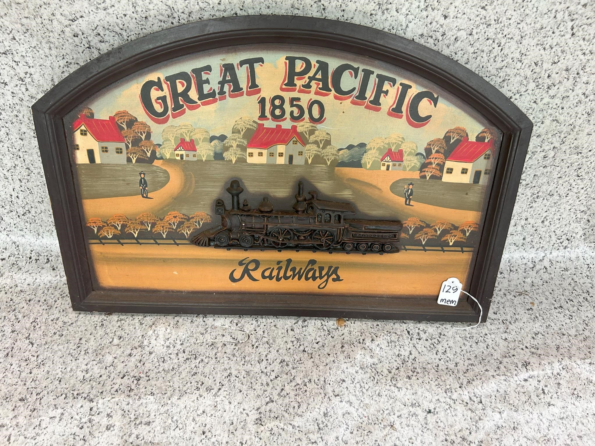 Great Pacific Railways wooden bar sign