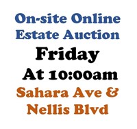 WELCOME TO OUR FRI. @10am ONLINE PUBLIC AUCTION