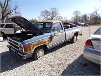 1980 Dodge Truck, Blue / Silver  NO KEY