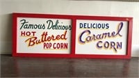 Advertising Handpainted Popcorn Carmel Corn Sign
