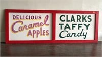 Advertising Handpainted Carmel Apples Taffy Candy