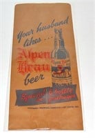 ALPEN BRAU BEER ADVERTISING PAPER BAG