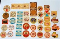 VINTAGE BEER ADVERTISING NAPKINS COASTERS MATCHES