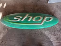 Plastic shop sign