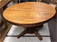 Antique Oak 48” Round Table (Can expand. No