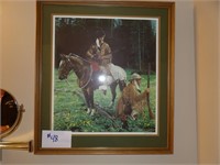 framed western picture
