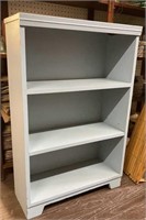 Wood Bookshelf 
H36 W24 D10
 Color Lt Blue