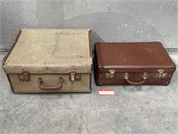 2 x Vintage Suitcase / School Case - Largest 470