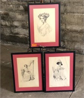 New Gibson Girl Collier’s Print Lot 21 x 15