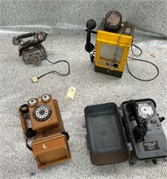 4 Old style telephones