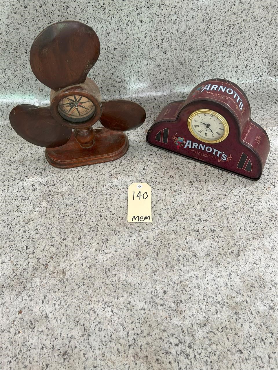Propellor clock & Arnotts clock