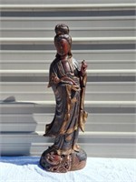 Mid 19th Century Carved Camphor Guanyin Figure