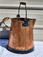 Antique Hand Formed Copper Kettle Good Cond.