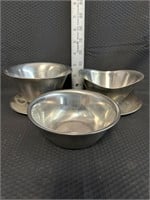 Vintage Stainless Serving Bowls