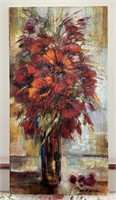 Oil On Canvas Flower Arrangement Michael Milkin