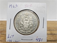1963 50 CENT COIN UNC
