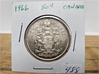 1966 50 CENT COIN UNC