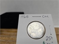 1968 25 CENT COIN SILVER