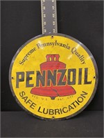 Pennzoil 12" Enamel Advertising Sign