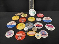 Collection of Vintage Advertising Buttons