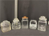 Group of Vintage Glass Canisters