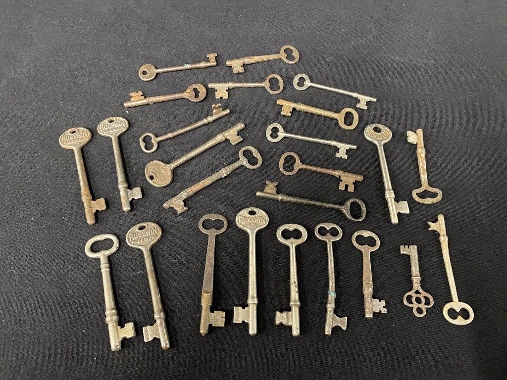 Nice Group of Antique Skeleton Keys