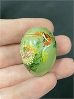 Unique Handpainted Jade Egg
