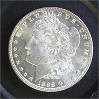 US Coins 1898 Morgan Silver Dollar BU