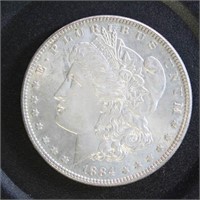 US Coins 1884 Morgan Silver Dollar, circulated