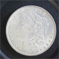 US Coins 1888 Morgan Silver Dollar, circulated