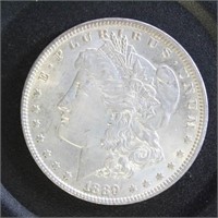 US Coins 1889 Morgan Silver Dollar, circulated