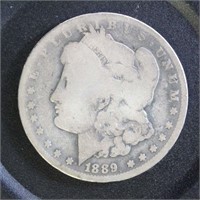 US Coins 1889-O Morgan Silver Dollar, circulated