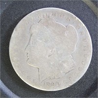 US Coins 1890-O Morgan Silver Dollar, circulated