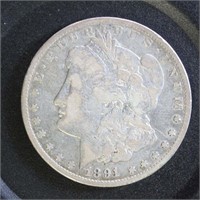 US Coins 1891-CC Morgan Silver Dollar, circulated