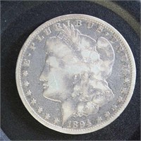 US Coins 1894-O Morgan Silver Dollar, circulated